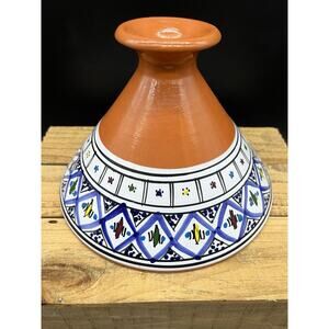 Hand Made and Hand Painted Tagine Pot Moroccan Ceramic - Replacement LID ONLY